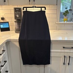 St. John Classic Dark Blue Maxi Skirt